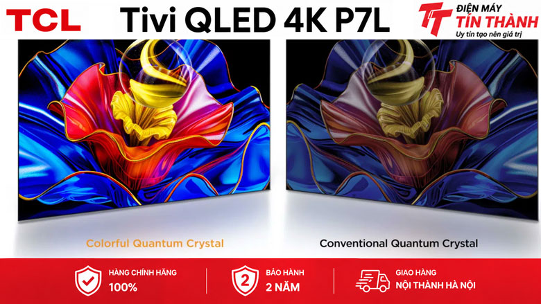 Google Tivi QLED TCL 4K 43 inch 43P7L - QLED Quantum Dot