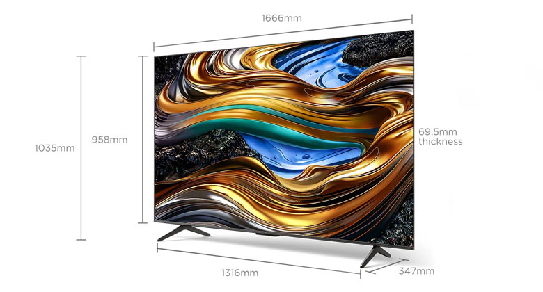 Google Tivi TCL 4K 75 inch 75P79B Pro Mới 2024