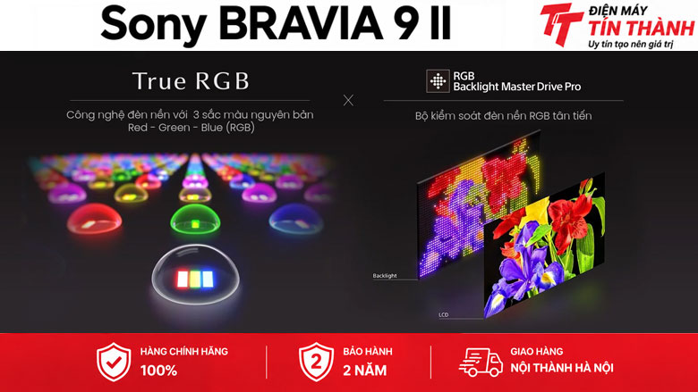 Google Tivi True RGB Sony AI 4K 75 inch K-75XR90M2 - Công nghệ hình ảnh