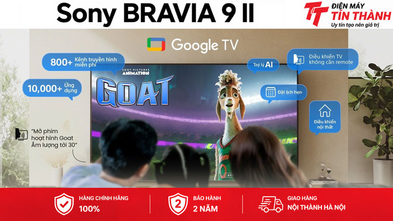 Google Tivi True RGB Sony AI 4K 75 inch K-75XR90M2 - Google TV