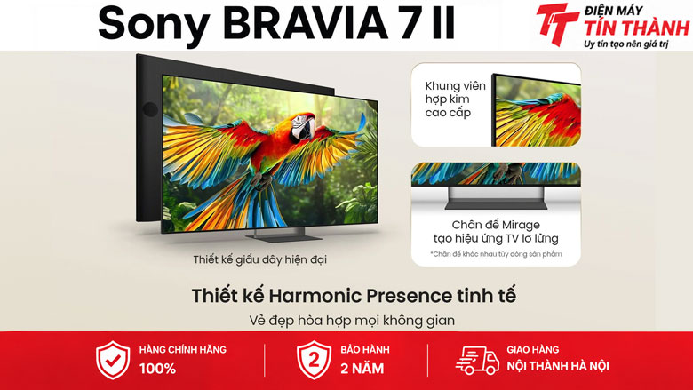Google Tivi True RGB Sony AI 4K 98 inch K-98XR70M2 - Thiết kế