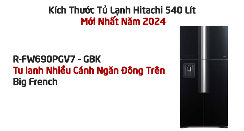 Tủ lạnh Hitachi R-FW690PGV7 GBK