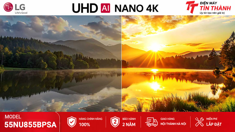 Màn hình 4K Ultra HD HDR10 trên LG 55NU855BPSA