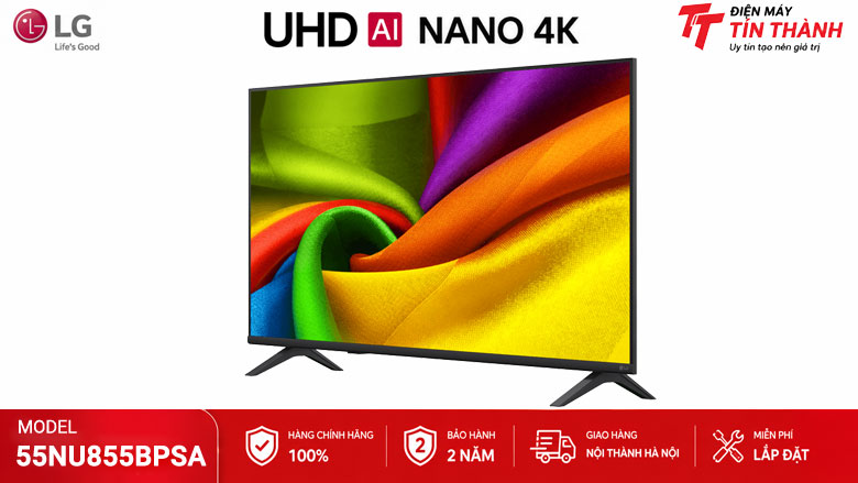 LG 55NU855BPSA phù hợp phòng khách vừa và phòng ngủ lớn