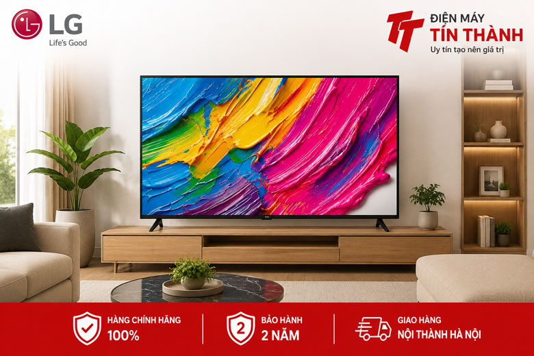 Thiết kế siêu mỏng của Smart Tivi QNED LG AI 4K 55 Inch 55QNED80ASA