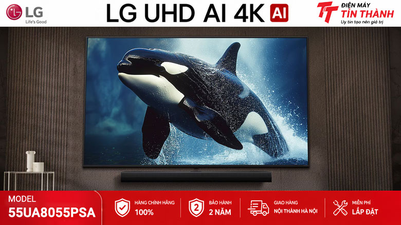 LG 55UA8055PSA phù hợp chung cư phòng khách vừa và nhà phố