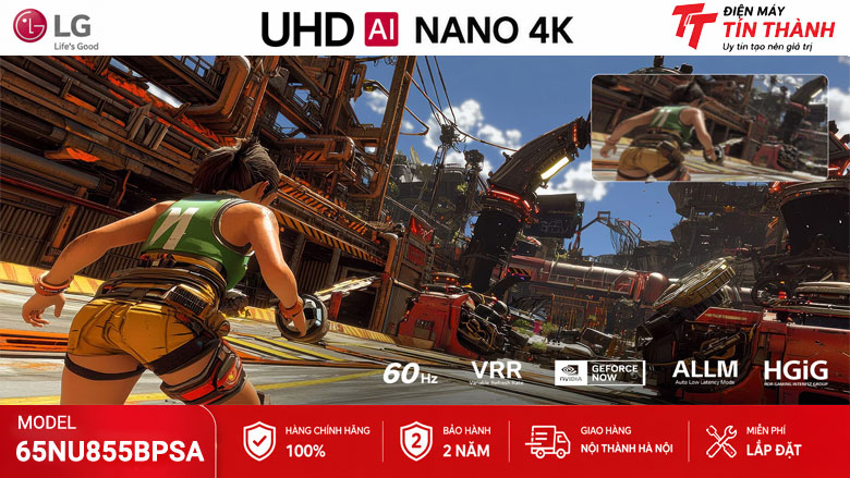 Smart Tivi LG AI 4K 65 inch 65NU855BPSA - Gaming VRR ALLM HGiG