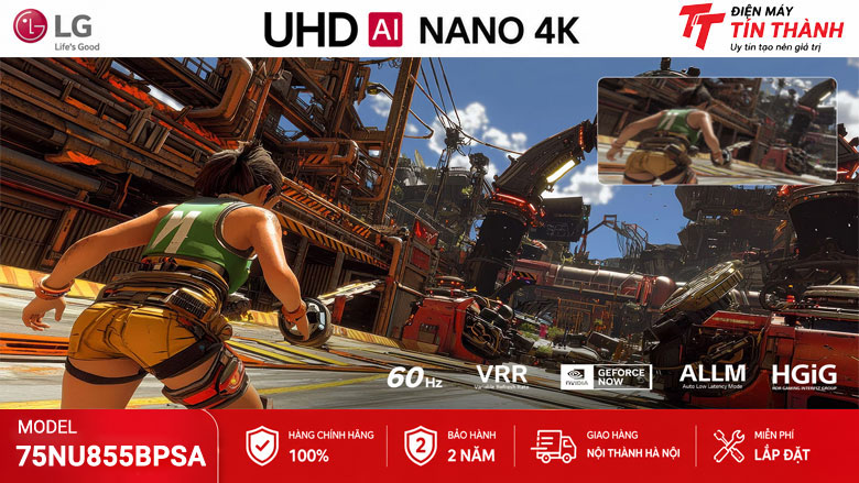 Smart Tivi LG AI 4K 75 inch 75NU855BPSA - Gaming VRR ALLM HGiG