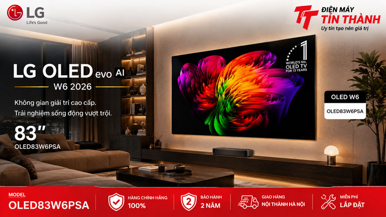 Không gian giải trí cao cấp với tivi LG OLED 83 inch