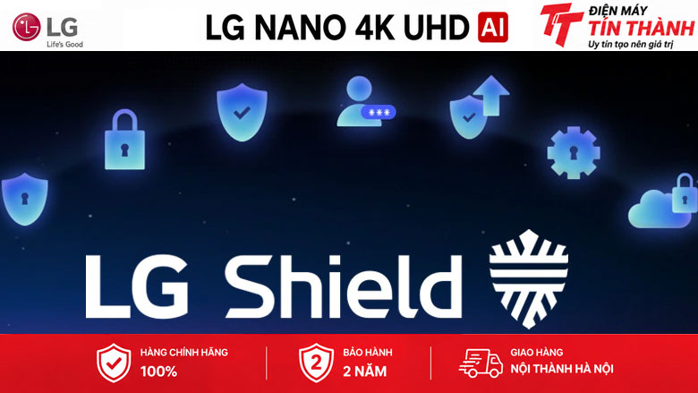 Smart Tivi LG AI 4K 75 inch 75NU805BPSB - LG Shield bảo mật