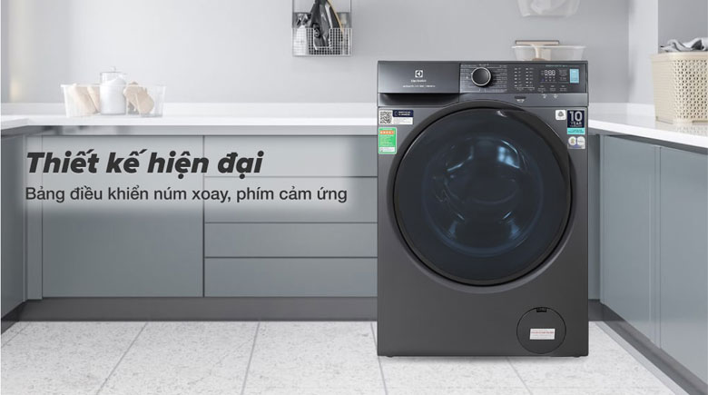 Máy giặt Electrolux EWF1024P5SB - Thiết kế máy giặt lồng ngang tinh tế, hiện đại nổi bật không gian nội thất gia đình