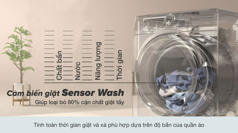 Máy giặt Electrolux 11kg - Loại bỏ các vết bẩn cứng đầu với công nghệ cảm biến Sensor Wash