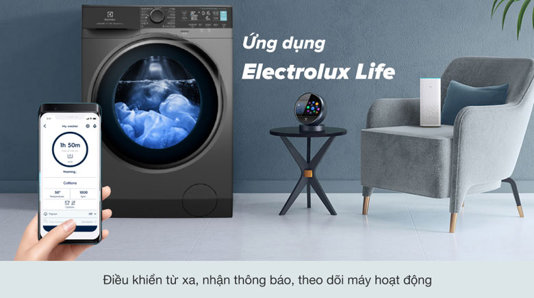 Máy giặt Electrolux cửa ngang - Sử dụng tiện lợi với chế độ điều khiển từ xa thông qua ứng dụng Electrolux Life