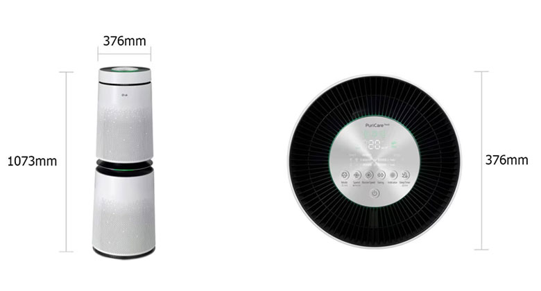 Máy lọc không khí LG AS10GDWH0 - Thiết kế PuriCare 2 tầng