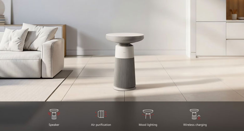 Máy lọc không khí LG AS20GSHU0 - Thiết kế Aero Speaker 4 trong 1