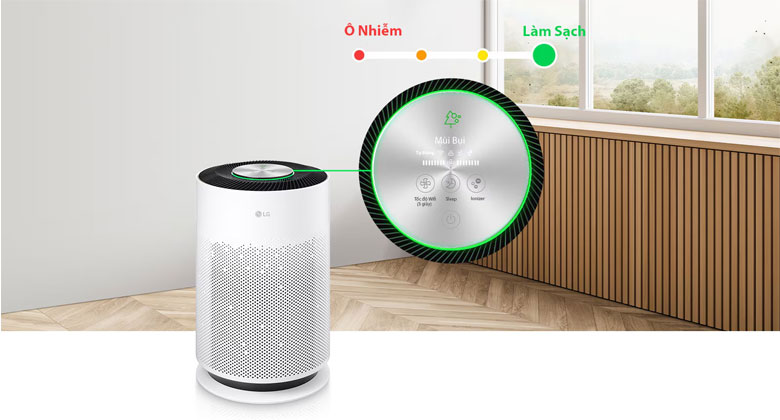 máy lọc không khí LG AS60GHWG0 - Chế độ tự động, chế độ ngủ và 4 mức độ lọc