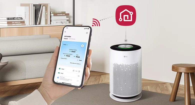 Tiện ích thông minh trên máy lọc không khí LG PuriCare 360 HIT AS60GHWG0