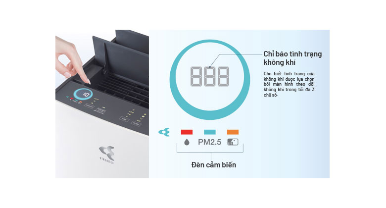 Daikin MCK70ZVM7-W có 4 cảm biến PM2.5, độ ẩm, mùi và nhiệt độ