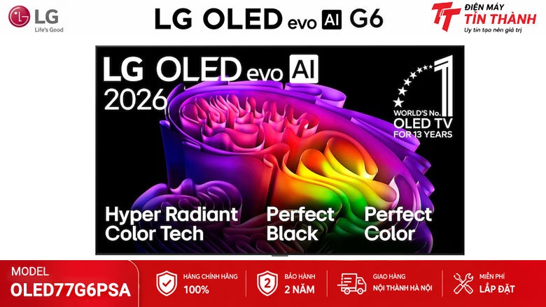 Smart Tivi OLED evo LG AI 4K 77 inch OLED77G6PSA - Thiết kế