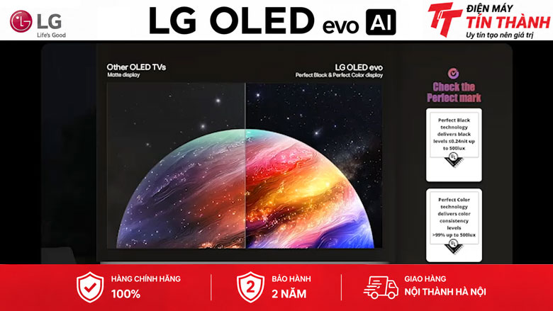 Smart Tivi OLED evo LG AI 4K 83 inch OLED83C6PSA - Màn hình OLED 4K