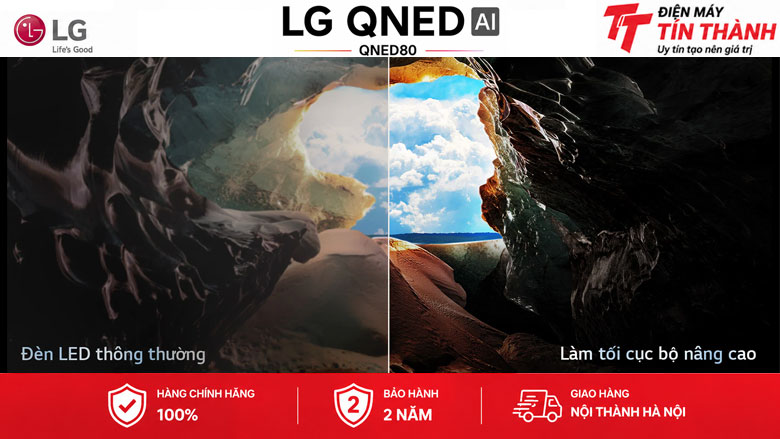 Precision Dimming trên Smart Tivi QNED LG AI 4K 75 Inch 75QNED80ASA