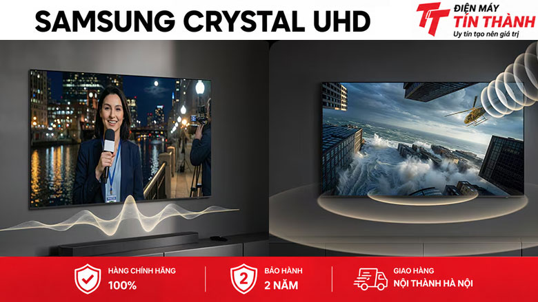 Smart Tivi Crystal UHD Samsung AI 4K 43 inch UA43U8000H - Công nghệ âm thanh