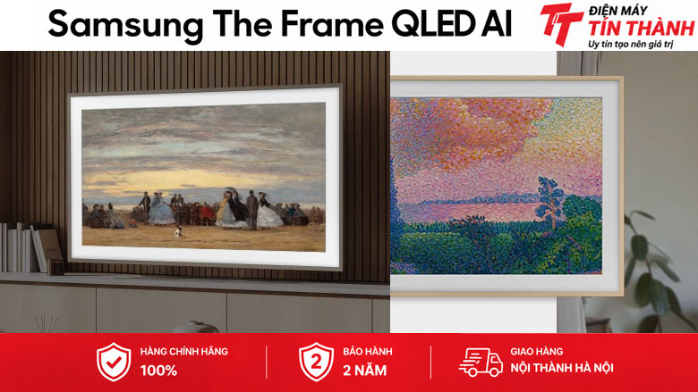 Smart Tivi Khung Tranh The Frame QLED Samsung AI 4K 65 inch QA65LS03HE - Glare Free