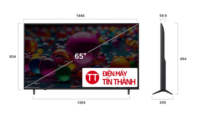 tivi LG 65UA8450 - Smart Tivi LG AI 4K 65 inch 65UA8450PSA - Thiết kế 65 inch tinh tế sang trọng