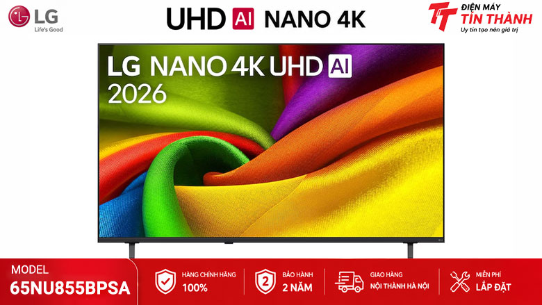 Smart Tivi LG AI 4K 65 inch 65NU855BPSA - Thiết kế Linear Flow Design