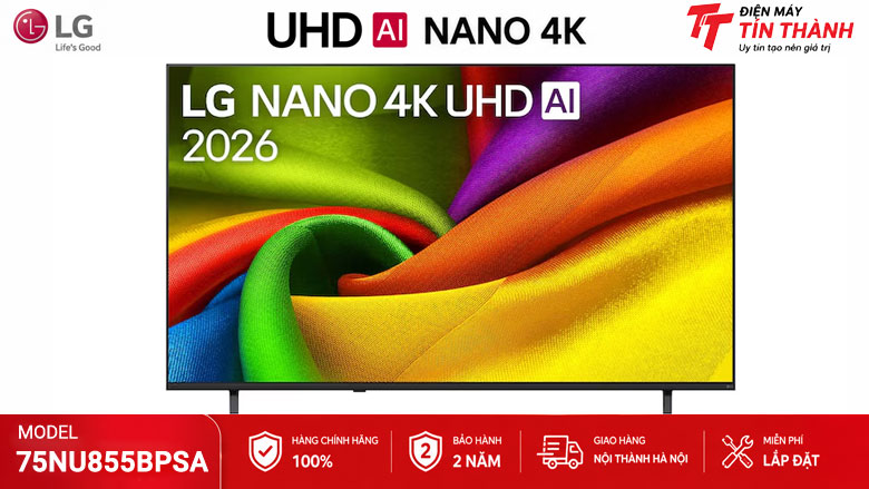 Smart Tivi LG AI 4K 75 inch 75NU855BPSA - Thiết kế Linear Flow Design
