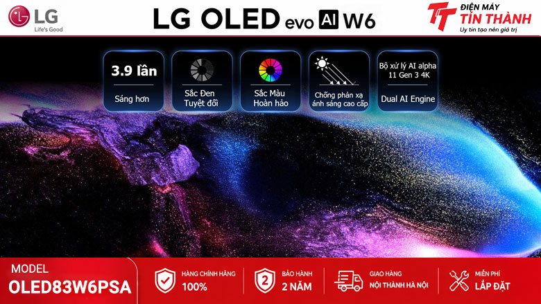 Công nghệ Hyper Radiant Color trên Smart Tivi LG OLED83W6PSA