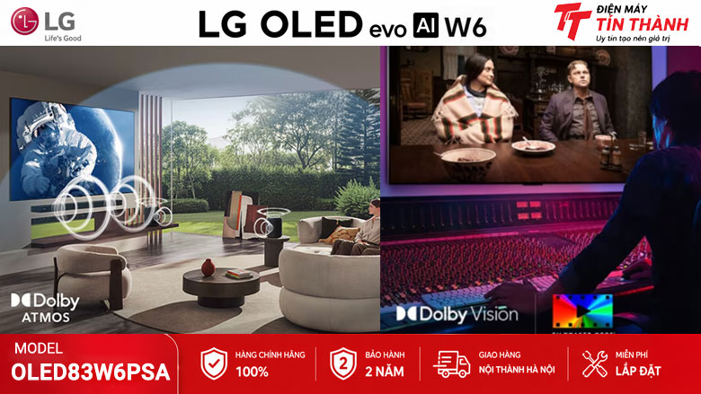 Dolby Vision và Dolby Atmos trên Smart Tivi LG OLED83W6PSA