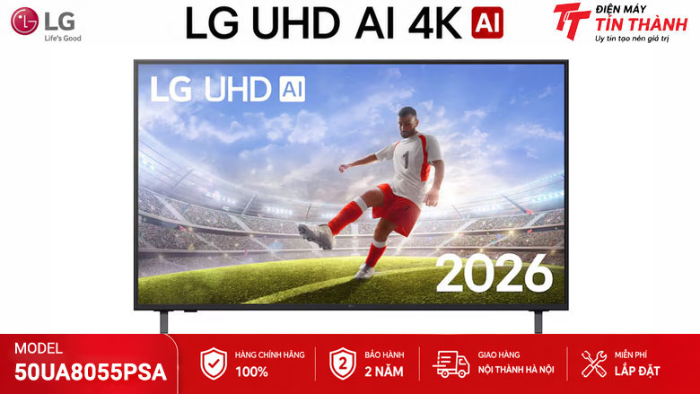 Smart Tivi LG UHD AI 4K 50 inch 50UA8055PSA chính hãng mới 2026