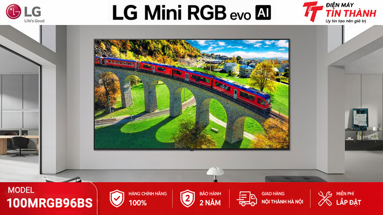 Smart Tivi Micro RGB LG AI 4K 100 inch 100MRGB96BS chính hãng
