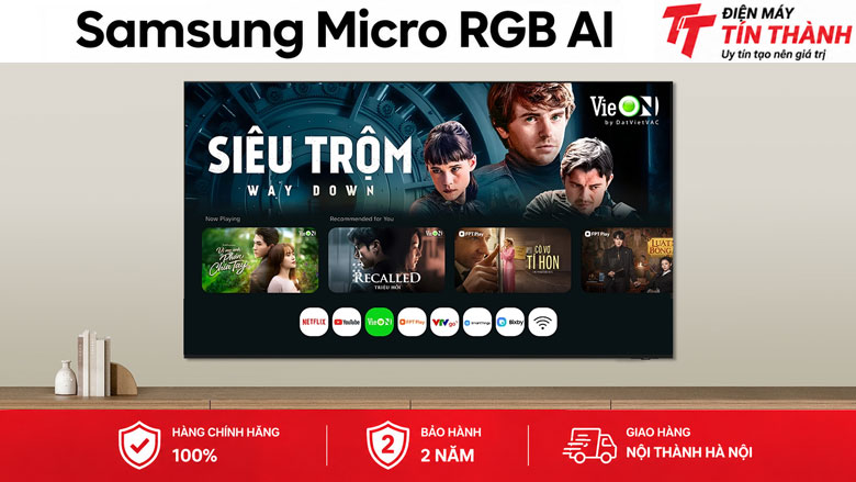 Smart Tivi Micro RGB Samsung AI 4K 65 inch MRA65R95HX - Hệ điều hành Tizen