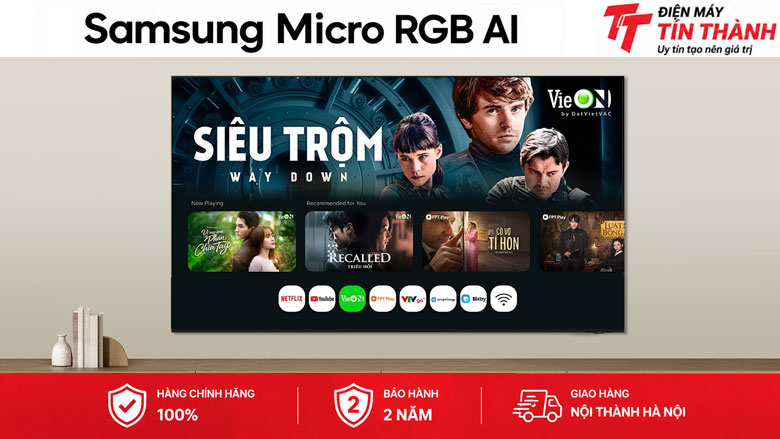 Smart Tivi Micro RGB Samsung AI 4K 75 inch MRA75R85HA - Hệ điều hành Tizen