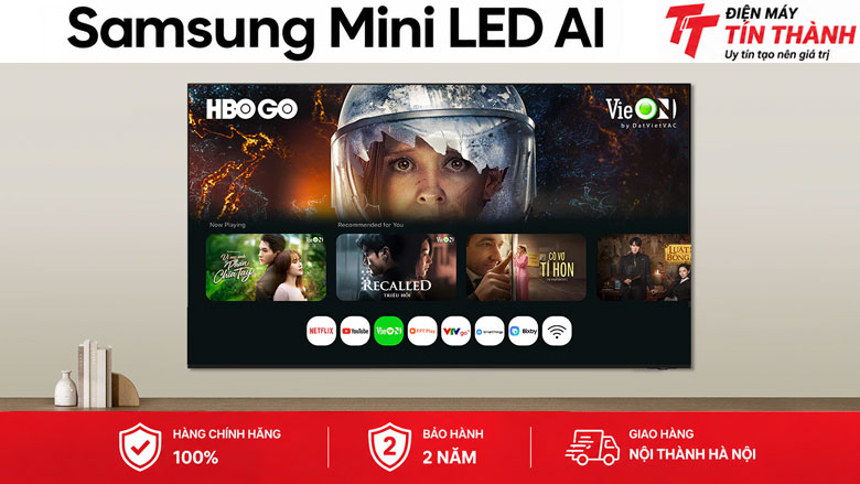 Smart Tivi Mini LED Samsung AI 4K 100 inch UA100M90H - Hệ điều hành Tizen