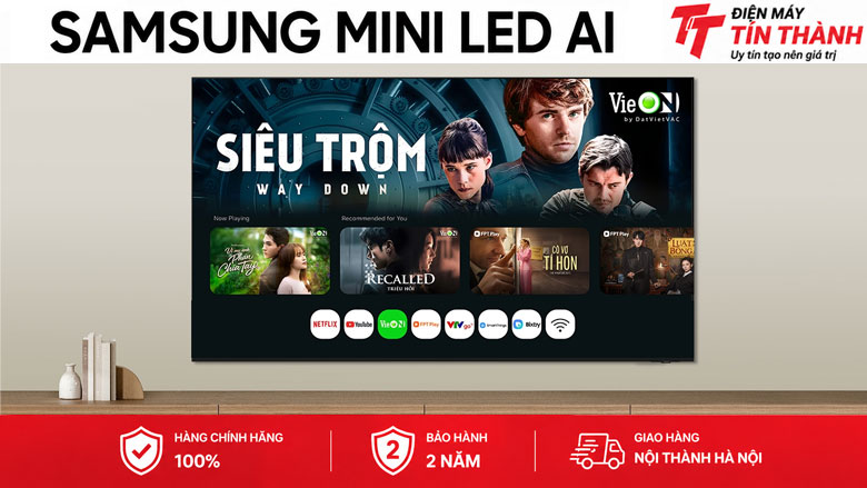 Smart Tivi Mini LED Samsung AI 4K 50 inch UA50M77HA - Hệ điều hành Tizen