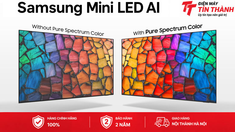 Smart Tivi Mini LED Samsung AI 4K 55 inch UA55M71HA - Pure Spectrum Color