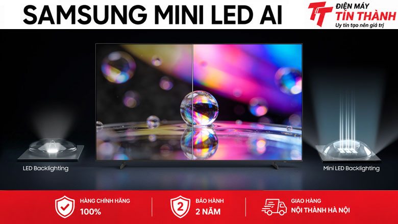 Smart Tivi Mini LED Samsung AI 4K 55 inch UA55M77HA - Mini LED