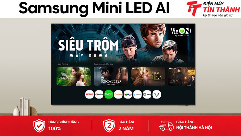 Smart Tivi Mini LED Samsung AI 4K 75 inch UA75M8EHA - Hệ điều hành One UI Tizen