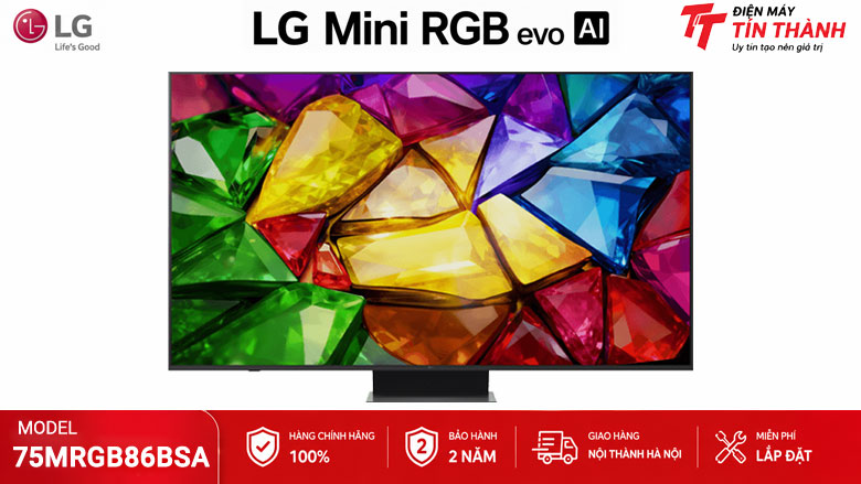 Smart Tivi Mini RGB LG AI 4K 75 inch 75MRGB86BSA chính hãng