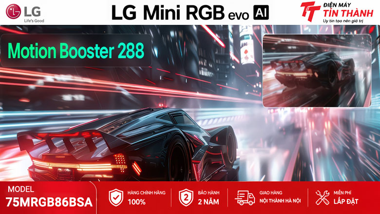 Smart Tivi LG 75MRGB86BSA hỗ trợ gaming VRR 144Hz AMD FreeSync