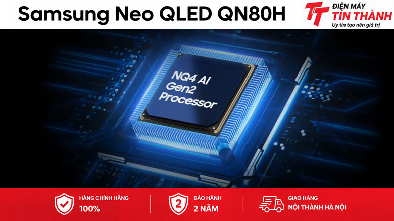 Smart Tivi Neo QLED Samsung AI 4K 100 inch QA100QN80H - Bộ xử lý AI NQ4 thế hệ 2