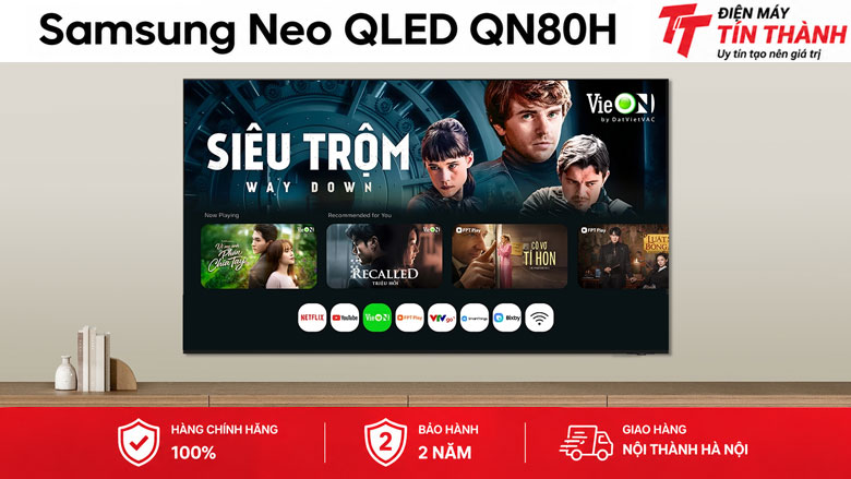 Smart Tivi Neo QLED Samsung AI 4K 85 inch QA85QN80HA - Hệ điều hành Tizen