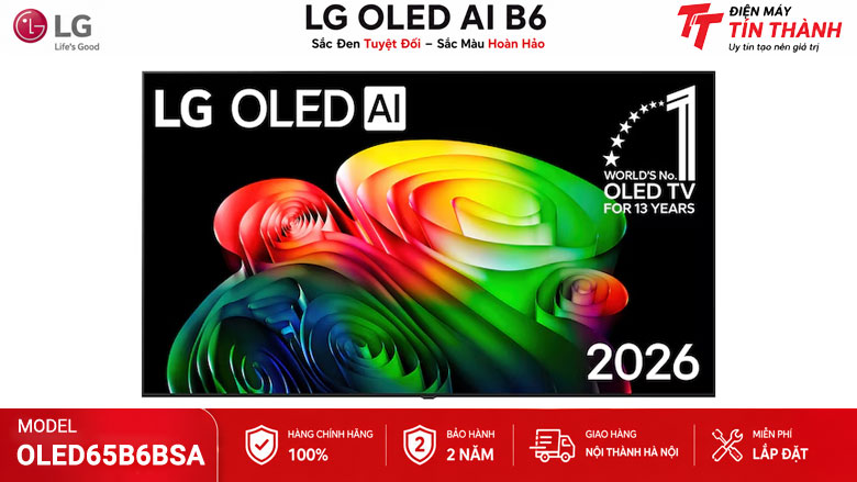Smart Tivi OLED LG AI 4K 65 inch OLED65B6PSA chính hãng