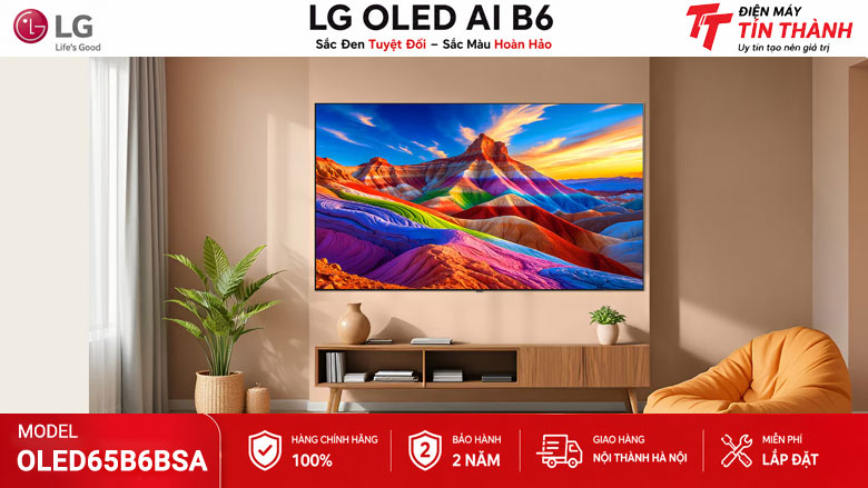 Thiết kế mỏng sang trọng của Smart Tivi OLED LG 65 inch OLED65B6PSA