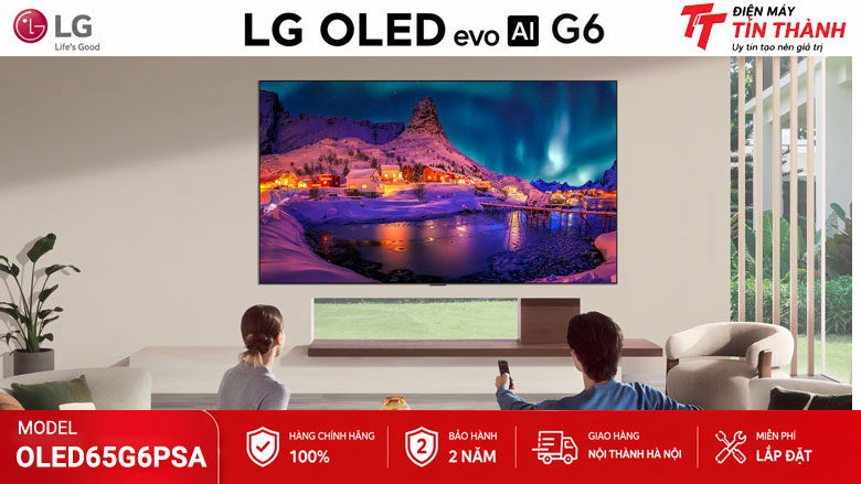 Thiết kế Gallery siêu mỏng của Smart Tivi OLED LG OLED65G6PSA