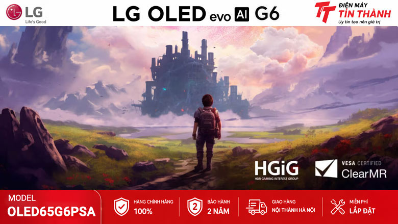 Tivi LG OLED65G6PSA hỗ trợ gaming VRR 165Hz G-Sync FreeSync