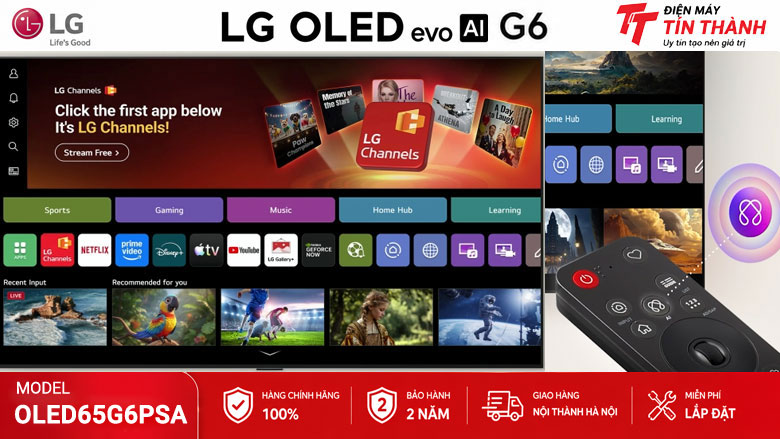 Hệ điều hành webOS 26 trên Smart Tivi OLED LG OLED65G6PSA